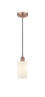 Clymer - 1 Light - 4 inch - Antique Copper - Cord hung - Mini Pendant (3442|616-1P-AC-G801-LED)