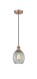 Eaton - 1 Light - 6 inch - Antique Copper - Cord hung - Mini Pendant (3442|616-1P-AC-G82-LED)