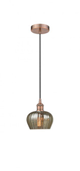 Fenton - 1 Light - 7 inch - Antique Copper - Cord hung - Mini Pendant (3442|616-1P-AC-G96)