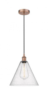 Berkshire - 1 Light - 12 inch - Antique Copper - Cord hung - Mini Pendant (3442|616-1P-AC-GBC-124)