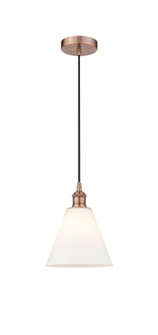 Berkshire - 1 Light - 8 inch - Antique Copper - Cord hung - Mini Pendant (3442|616-1P-AC-GBC-81)