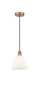 Bristol - 1 Light - 8 inch - Antique Copper - Cord hung - Mini Pendant (3442|616-1P-AC-GBD-751)