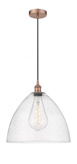Bristol - 1 Light - 16 inch - Antique Copper - Cord hung - Pendant (3442|616-1P-AC-GBD-164-LED)