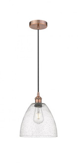 Bristol - 1 Light - 9 inch - Antique Copper - Cord hung - Mini Pendant (3442|616-1P-AC-GBD-94)