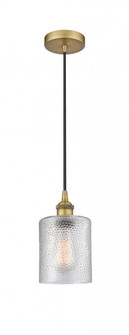 Cobbleskill - 1 Light - 5 inch - Brushed Brass - Cord hung - Mini Pendant (3442|616-1P-BB-G112-LED)