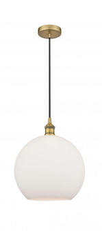 Athens - 1 Light - 12 inch - Brushed Brass - Cord hung - Mini Pendant (3442|616-1P-BB-G121-12)