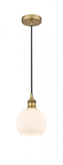 Athens - 1 Light - 6 inch - Brushed Brass - Cord hung - Mini Pendant (3442|616-1P-BB-G121-6-LED)