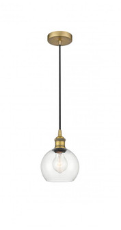 Athens - 1 Light - 6 inch - Brushed Brass - Cord hung - Mini Pendant (3442|616-1P-BB-G122-6)