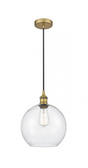 Athens - 1 Light - 10 inch - Brushed Brass - Cord hung - Mini Pendant (3442|616-1P-BB-G124-10)