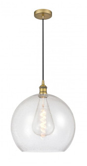 Athens - 1 Light - 14 inch - Brushed Brass - Cord hung - Pendant (3442|616-1P-BB-G124-14)