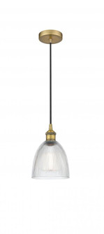 Castile - 1 Light - 6 inch - Brushed Brass - Cord hung - Mini Pendant (3442|616-1P-BB-G382-LED)