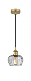 Fenton - 1 Light - 7 inch - Brushed Brass - Cord hung - Mini Pendant (3442|616-1P-BB-G92-LED)