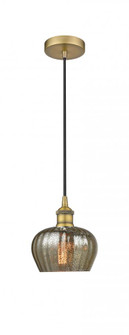 Fenton - 1 Light - 7 inch - Brushed Brass - Cord hung - Mini Pendant (3442|616-1P-BB-G96-LED)
