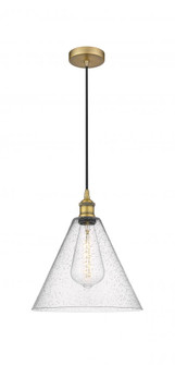 Berkshire - 1 Light - 12 inch - Brushed Brass - Cord hung - Mini Pendant (3442|616-1P-BB-GBC-124-LED)