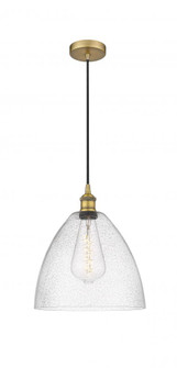 Bristol - 1 Light - 12 inch - Brushed Brass - Cord hung - Mini Pendant (3442|616-1P-BB-GBD-124)