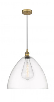 Bristol - 1 Light - 16 inch - Brushed Brass - Cord hung - Pendant (3442|616-1P-BB-GBD-162)