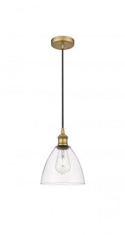 Bristol - 1 Light - 8 inch - Brushed Brass - Cord hung - Mini Pendant (3442|616-1P-BB-GBD-752)