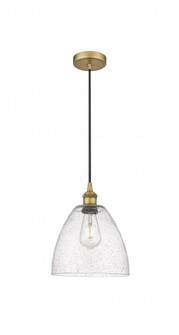 Bristol - 1 Light - 9 inch - Brushed Brass - Cord hung - Mini Pendant (3442|616-1P-BB-GBD-94-LED)