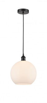 Athens - 1 Light - 10 inch - Matte Black - Cord hung - Mini Pendant (3442|616-1P-BK-G121-10-LED)