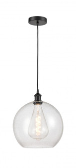 Athens - 1 Light - 12 inch - Matte Black - Cord hung - Mini Pendant (3442|616-1P-BK-G124-12-LED)