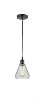 Conesus - 1 Light - 6 inch - Matte Black - Cord hung - Mini Pendant (3442|616-1P-BK-G275)