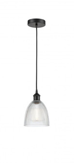 Castile - 1 Light - 6 inch - Matte Black - Cord hung - Mini Pendant (3442|616-1P-BK-G382)