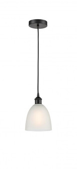 Castile - 1 Light - 6 inch - Matte Black - Cord hung - Mini Pendant (3442|616-1P-BK-G381-LED)