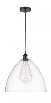 Bristol - 1 Light - 16 inch - Matte Black - Cord hung - Pendant (3442|616-1P-BK-GBD-162)