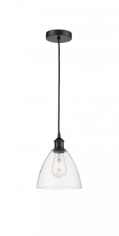 Bristol - 1 Light - 8 inch - Matte Black - Cord hung - Mini Pendant (3442|616-1P-BK-GBD-752-LED)