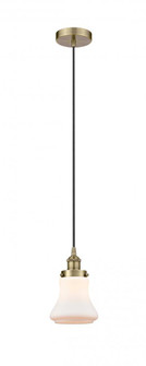 Bellmont - 1 Light - 6 inch - Antique Brass - Cord hung - Mini Pendant (3442|616-1PH-AB-G191-LED)