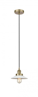 Halophane - 1 Light - 9 inch - Antique Brass - Cord hung - Mini Pendant (3442|616-1PH-AB-G1-LED)