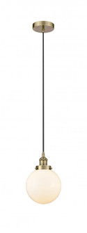 Beacon - 1 Light - 8 inch - Antique Brass - Cord hung - Mini Pendant (3442|616-1PH-AB-G201-8)