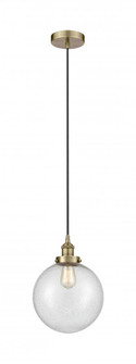 Beacon - 1 Light - 10 inch - Antique Brass - Cord hung - Mini Pendant (3442|616-1PH-AB-G204-10-LED)