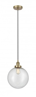 Beacon - 1 Light - 12 inch - Antique Brass - Cord hung - Mini Pendant (3442|616-1PH-AB-G204-12-LED)