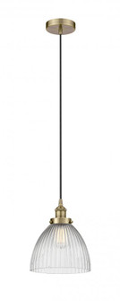 Seneca Falls - 1 Light - 10 inch - Antique Brass - Cord hung - Mini Pendant (3442|616-1PH-AB-G222-LED)