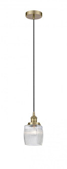 Colton - 1 Light - 6 inch - Antique Brass - Cord hung - Mini Pendant (3442|616-1PH-AB-G302-LED)