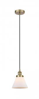 Cone - 1 Light - 8 inch - Antique Brass - Cord hung - Mini Pendant (3442|616-1PH-AB-G41-LED)