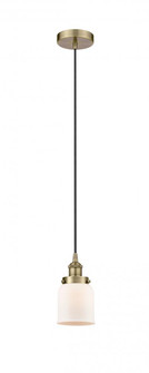 Bell - 1 Light - 5 inch - Antique Brass - Cord hung - Mini Pendant (3442|616-1PH-AB-G51)