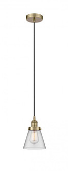 Cone - 1 Light - 6 inch - Antique Brass - Cord hung - Mini Pendant (3442|616-1PH-AB-G62)