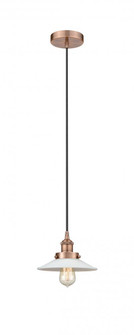 Halophane - 1 Light - 9 inch - Antique Copper - Cord hung - Mini Pendant (3442|616-1PH-AC-G1)