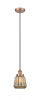 Chatham - 1 Light - 7 inch - Antique Copper - Cord hung - Mini Pendant (3442|616-1PH-AC-G146)