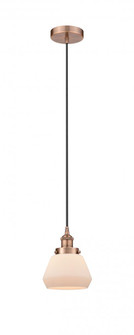 Fulton - 1 Light - 7 inch - Antique Copper - Cord hung - Mini Pendant (3442|616-1PH-AC-G171)