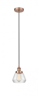 Fulton - 1 Light - 7 inch - Antique Copper - Cord hung - Mini Pendant (3442|616-1PH-AC-G172-LED)