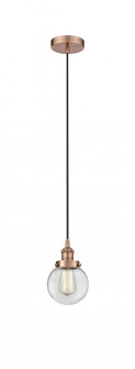 Beacon - 1 Light - 6 inch - Antique Copper - Cord hung - Mini Pendant (3442|616-1PH-AC-G202-6)