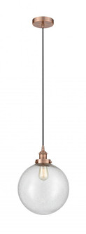 Beacon - 1 Light - 12 inch - Antique Copper - Cord hung - Mini Pendant (3442|616-1PH-AC-G204-12)
