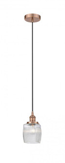 Colton - 1 Light - 6 inch - Antique Copper - Cord hung - Mini Pendant (3442|616-1PH-AC-G302)