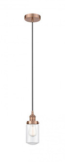 Dover - 1 Light - 5 inch - Antique Copper - Cord hung - Mini Pendant (3442|616-1PH-AC-G312-LED)