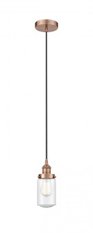 Dover - 1 Light - 5 inch - Antique Copper - Cord hung - Mini Pendant (3442|616-1PH-AC-G314-LED)