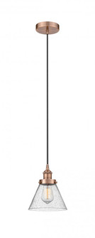Cone - 1 Light - 8 inch - Antique Copper - Cord hung - Mini Pendant (3442|616-1PH-AC-G44)