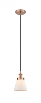 Cone - 1 Light - 6 inch - Antique Copper - Cord hung - Mini Pendant (3442|616-1PH-AC-G61)
